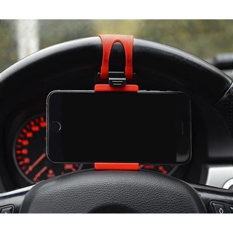 Lilware Universel Support de Téléphone Pour Volant de Voiture Pour les Smartphones et Autres Appareils Divers Avec une Largeur (1/4)