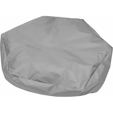 Grey Sandpit Cover Sandbox Cover Waterproof Oxford Cloth Hexagon Sandpit Protector Keep Sand and Toys Away from Dust Rain 230x200x20cm (1/5)