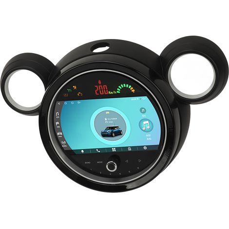 Carplay sans fil stéréo de voiture de 9 pouces pour Android 12 GPS Navi lecteur multimédia avec remplacement d'anneau de lumière ambiante pour COOPER R60 R61 2010-2016 8G + 256G (1/5)