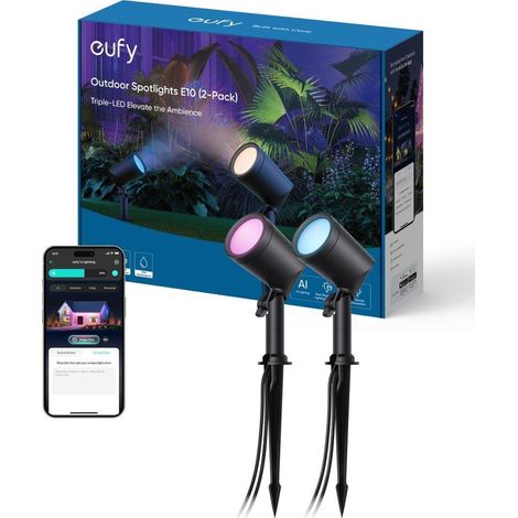 Eufy Rampenlicht E10 Gartenlampe Schwarz RGBWW (1/2)
