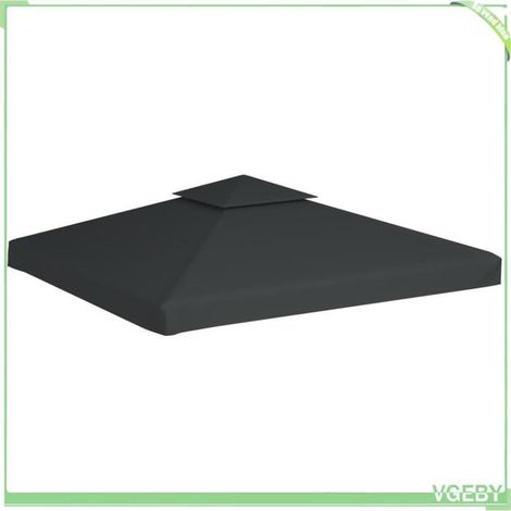 Couverture de toit - FAFEICY - 40878 - 3x3 m - 310 g/m² - Gris foncé (1/5)