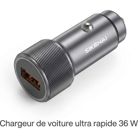 Allume Cigare USB-SIKENAI - 1 Ports Charge Rapide Chargeur Voiture (1/4)