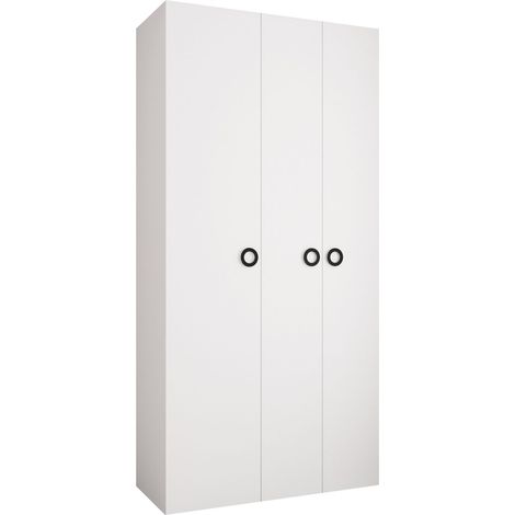 Armario Hartford 544, Blanco, 246x120x42cm, Puertas de armario: Con bisagras, Número de estantes: 0 (1/5)
