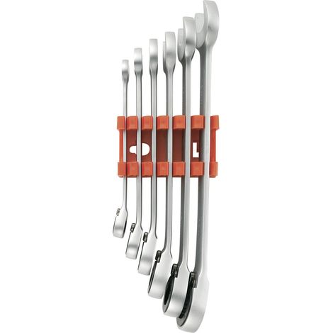 TOOLCRAFT 824124  Knarren-Ring-Maulschlüssel-Satz 6teilig Schlüsselweite (Metrisch) 8 - 19 mm (1/4)