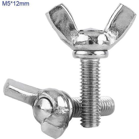 Lot de 5 vis papillon à ailettes en acier inoxydable 304 (M5  12 mm)
