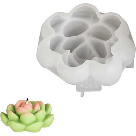 Moule flexible pour bougies, facile à démouler, en silicone, pour aromathérapie et fabrication de bijoux artisanaux. Multicolore. (1/4)