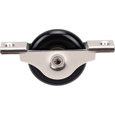 Poulie de porte coulissante noire résistante à l'usure, facile à installer, pour tiroir de placard polyvalent. (1/5)