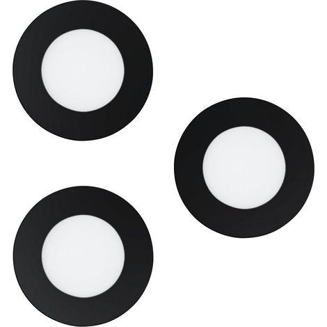 Eglo LED Einbauleuchten Fueva-Z 3x2,8W, CCT, RGB, Ø86mm, schwarz