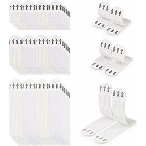 36 Paires (72 Bandes) Languettes Accroches Tableaux sans Percer Bandes de Suspension pour Photos Languettes Accroches Bandes AdhéSives Tableaux Fixation sans Dommage Bandes de Cadre Mural (1/5)