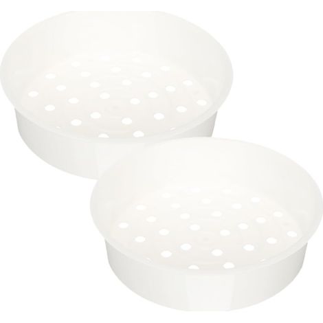 Set de 2 paniers vapeur 3L en polypropylène pour cuiseur à riz électrique, support de cuisson vapeur pour légumes et raviolis