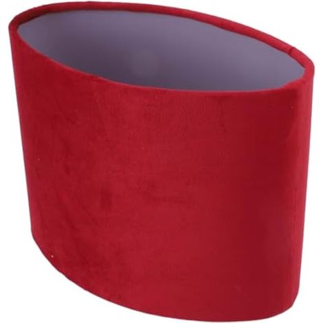 Abat-jour ovale universel en tissu moderne, E27 E14, petit pour lampe de table, sol et chevet (Bordeaux) (1/4)