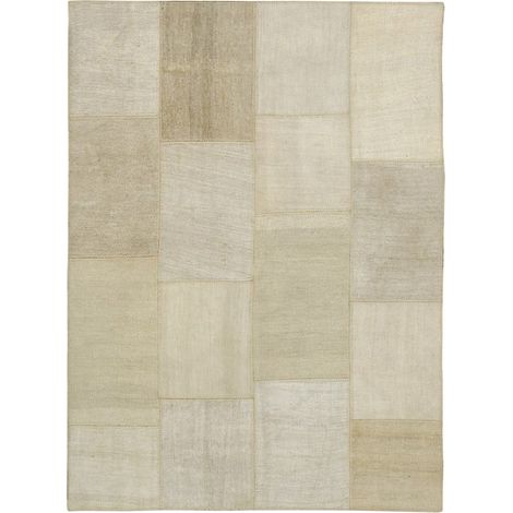 Tapis beige moderne rectangulaire salon salle à manger TUBE01 (1/2)