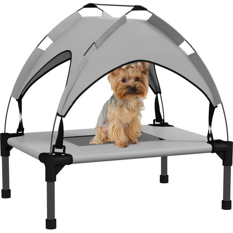 Cooling Raised Pet Bed w/ Washable Breathable Mesh, for Mini Small Dogs, 61 x 46 x 63cm - Light Grey