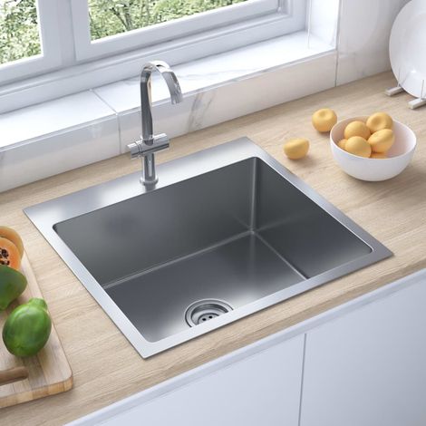 Évier de cuisine, Bac Évier Équipement de Cuisine, fait main Acier inoxydable OIB8637E (1/5)