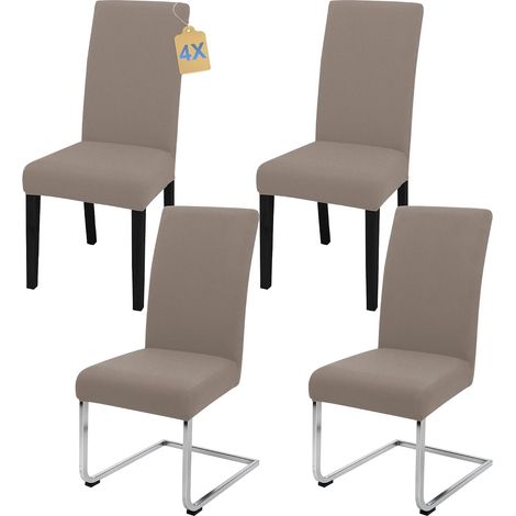 élastique, Housse de Chaise Haute, Housse de Chaise de Bureau (Lot de 4/6/8 pièces avec Dossier) pour Le Salon, la Cuisine, la fête et l'hôtel. (4, Chameau) (1/5)