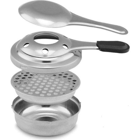 Brûleur à Fondue en Acier Inoxydable, cuisinière à Alcool Mini brûleur portatif à Fondue pour Camping en Plein air Marmite à Panique