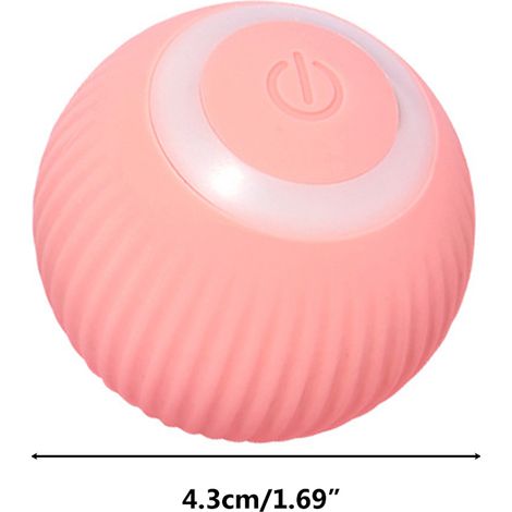 Balle interactive pour chat rechargeable par USB, jouet automatique pour chat avec lumière LED, jouet pour chatons (1/4)