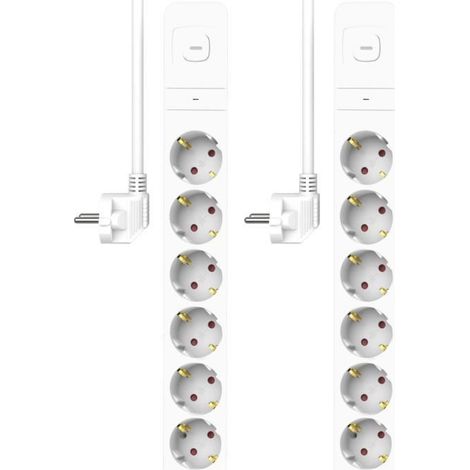Multiprise - ELRO - ES706 - 6 Prises - Protection Surtension - Cordon 1,5 m