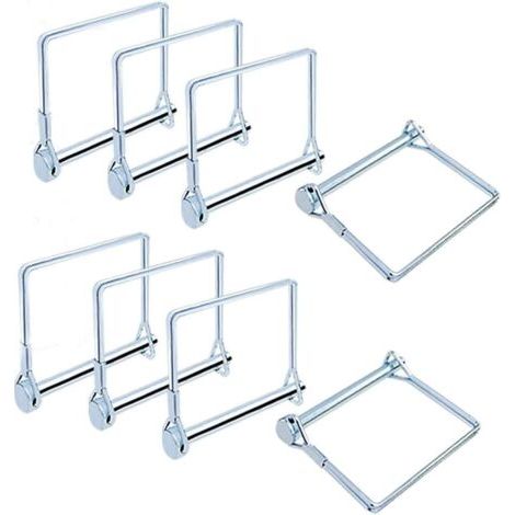 Lot de 8 goupilles de verrouillage en acier zingué 6mm – Longueur 70mm – Pour remorques et attelages – Résistance à la corrosion