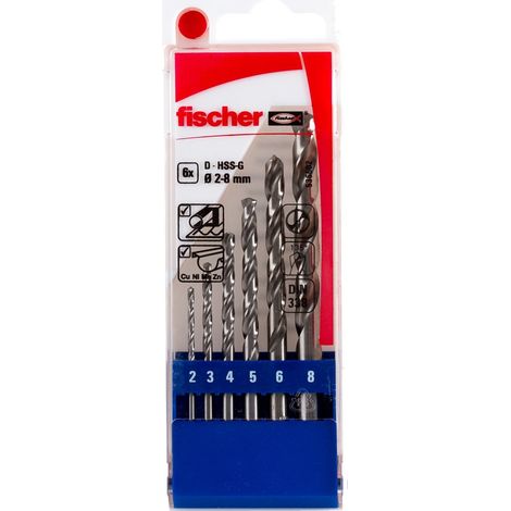 Fischer Metallbohrer-Set HSS-G 2 - 8 mm 6 tlg. - 536602 (1/5)