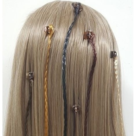 Trade Shop - SET 12PZ. ZÖPFE ZÖPFE STIRNBAND CLIP VERLÄNGERUNG 30CM LANGE HAARSPANGEN - (1/3)