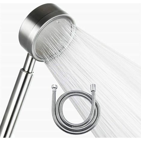 High Pressure 304 Stainless Steel Shower Head with 1.5m Hose and Shower Holder (1/5)