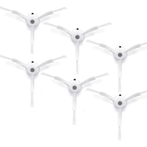 Lot de 6 brosses latérales pour Xiaomi Roborock S6, S6 Pure, S5, S5 Max, S4, E4 et E20