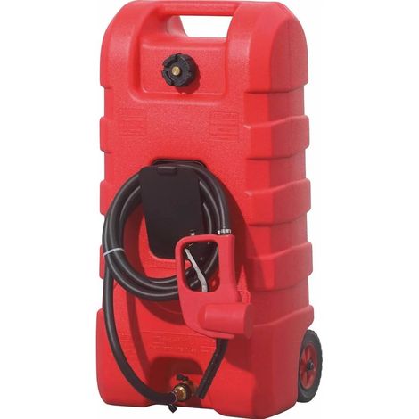 Drakkar Equipement – Caddy ravitailleur essence et gasoil 57 litres – Débit 7,5 l/min – Flexible 3 mètres – Polyéthylène robuste – 56980 (1/2)