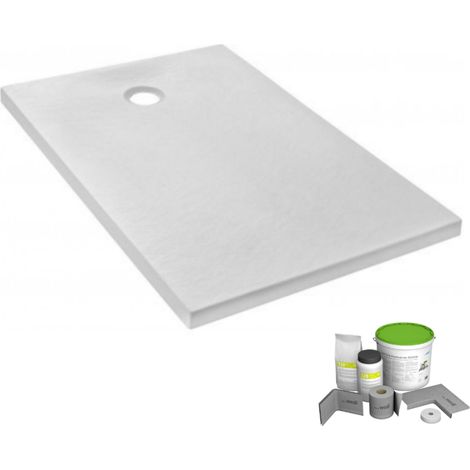 Pack receveur de douche 140 x 80 JACOB DELAFON Ipso rectangle blanc + Kit d'étanchéité WEDI