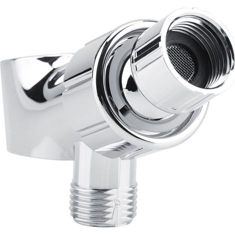 Beyamis Support de douche chromé pour pommeau de douche à 3 voies avec bras de douche intégré - Accessoires de salle de bain (1/5)