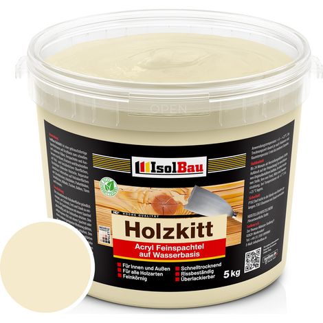 Holzkitt Spachtelmasse Holzspachtelmasse Innen Außen 5 kg Fichte ( Nr. 14 ) (1/5)