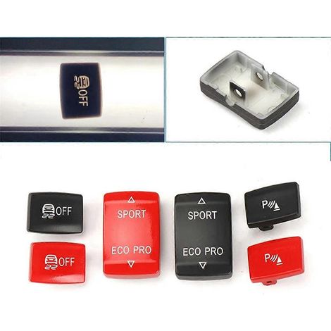 Bouton de commande central ESP antidérapant pour 1 12-18 Rouge--