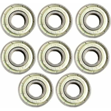 Satz mit 8 abgedichteten 608ZZ (ABEC11) Edelstahl-Rollenlagern (1/5)