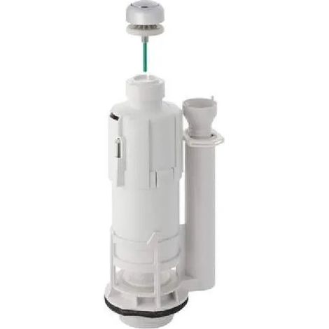 Geberit – Mécanisme de chasse d'eau type 220 interrompable – Chromé brillant – Pour réservoir apparent – Économiseur d'eau – Tube de trop-plein réglable (1/5)