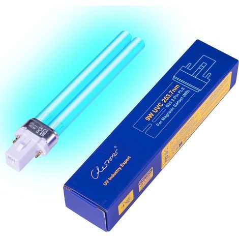 x 9-W-UV-Lampe, 2G11-Sockel, Quarzfilter, Wasserreiniger für Aquarien und Teiche (1/5)