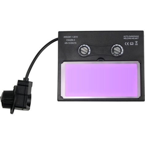 Lentille Auto-Assombrissante Solaire - Masque à Souder - DIN 9 à 13 - Temps de Réaction 0,1 ms - Protection UV/IR Classe DIN15 - Pour Soudure MIG TIG Arc Argon Gaz - 1 Pièce (1/5)