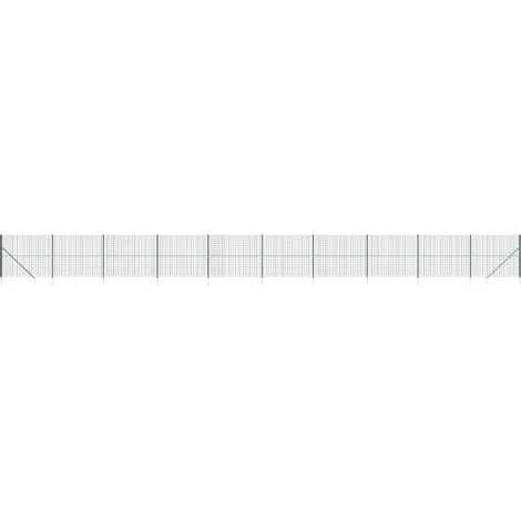 Maison Exclusive - Maschendrahtzaun mit Bodenhülsen Grün 2,2x25 m