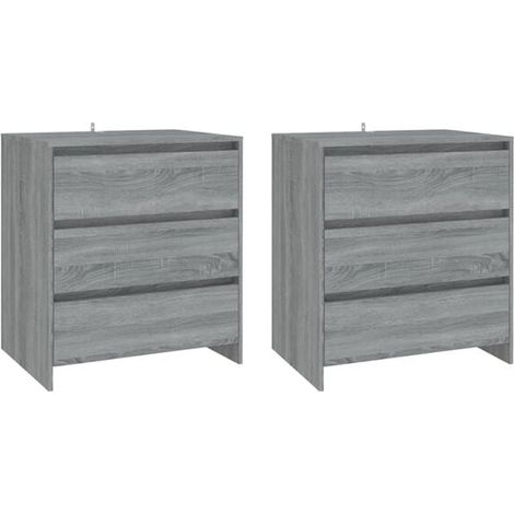 Ensemble de 3 Meubles de Rangement pour Salle à Manger, Style Sonoma Gris, Bois d'Ingénierie Durable (1/5)