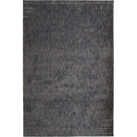 RECYCLE USED - Tapis vintage doux gris noir 160x230 (1/5)