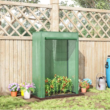 Invernadero estrecho con puerta enrollable 100x50x150 cm OKMYHOME (1/4)