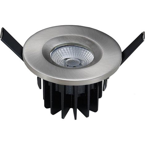 LED Einbaustrahler 8W IP65 3000K 36° 640lm - Abdeckring: silber