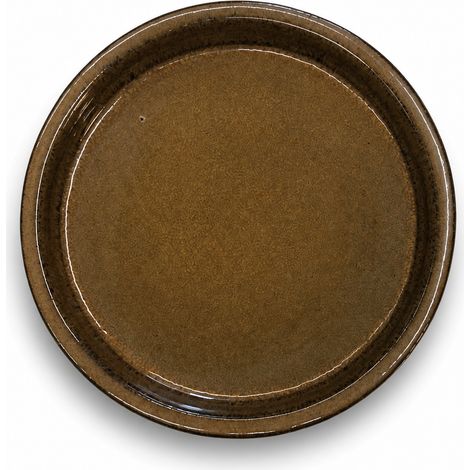 Plato redondo 19cm miel ámbar