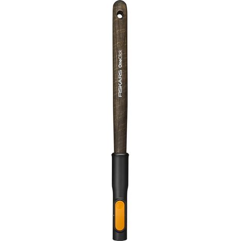 Herramienta de jardinería Fiskars oneclick short wooden handle acabado encerado cambio rápido (1/2)