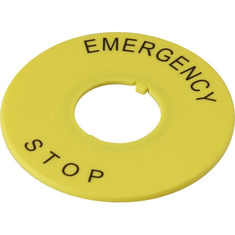 DECA A2AV-27 Bezeichnungsschild Aufdruck-Motiv: EMERGENCY STOP Gelb 1 St.
