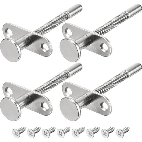 Lot de 4 Loquets à Piston 6,5x80mm/0,26x3,15 Pouces pour Meubles (1/5)