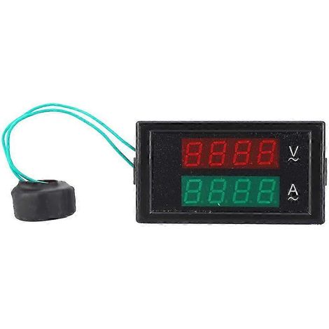 DL69-2042 Digitales Volt-Amperemeter mit Doppelanzeige, Wechselstrom 80–300 V, Wechselstrom 0–100 A, Spannungs- und Strommesser, LED-Anzeige, Messfeld (1/5)