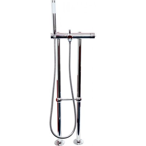 Mitigeur baignoire sur pied SEINA en laiton chromé H. 106 cm (1/5)