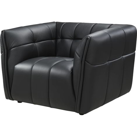 Poltrona in pelle nera - DUGORI (1/4)