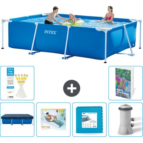 Rechteckiger Frame Pool - 300x200x75 cm - 7-teilig S129