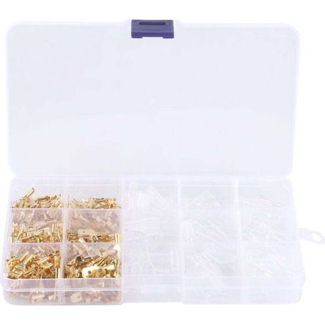 270 connettori per cavi elettrici, terminali maschio e femmina, forniture industriali, 2,8/4,8/6,3 mm. (1/4)
